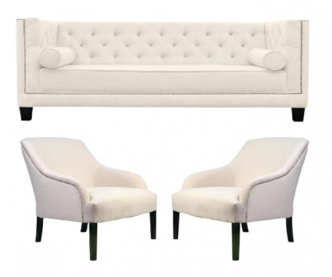 Wit Chesterfield fauteuil xxl Big Textiel Stof Bankstellen Creatief Meubilair Nieuwe Banken