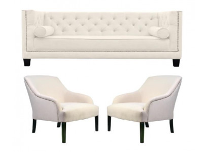 Wit Chesterfield fauteuil xxl Big Textiel Stof Bankstellen Creatief Meubilair Nieuwe Banken