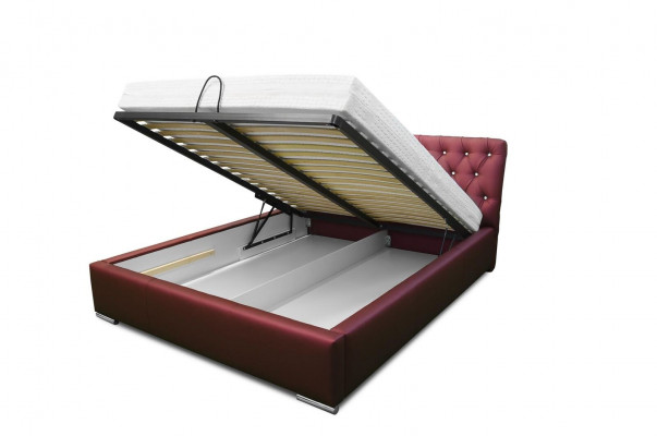 Bedframe Bed Dubbel bed Huwelijksbed Bedframe Gestoffeerd bed Bedden 200x200 Grijs