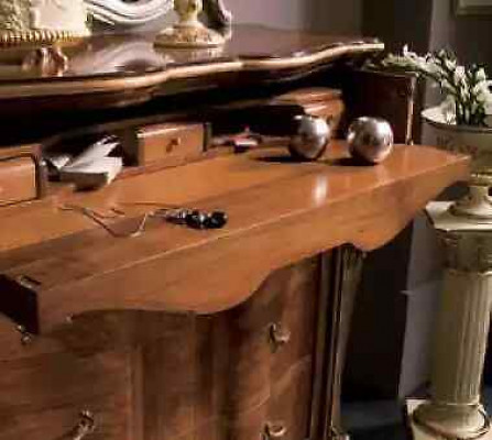 Slaapkamer meubels 5-delig set Bed 2x nachtkastje Kommode Klassiek Hout