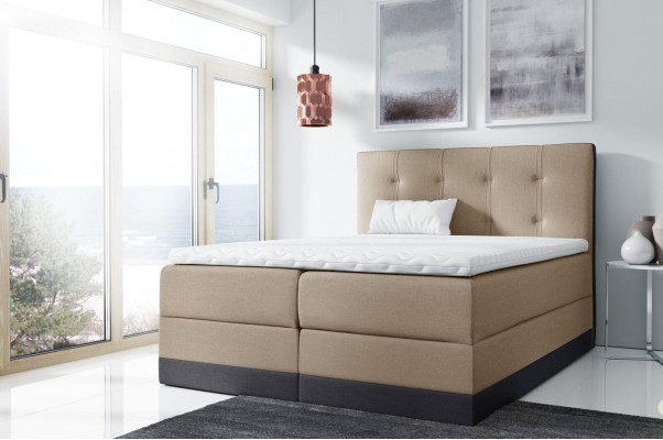 Tweepersoonsbed Bed Roze Gestoffeerd Bedden Boxspring Bed Tweepersoonsbed met matras Nieuw