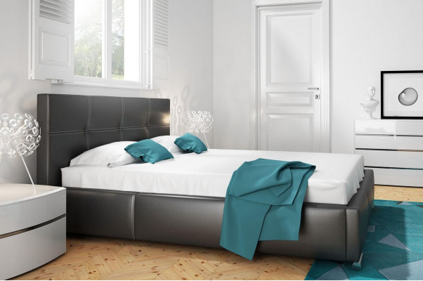Bedframe Ontwerp Dubbel Hotel Modern Bed Slaapkamer Bedden Wit Nieuw