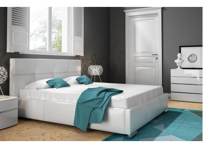 Bedframe Ontwerp Dubbel Hotel Modern Bed Slaapkamer Bedden Wit Nieuw