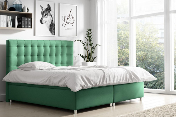 Bedlade gestoffeerd boxspringbed design tweepersoons hotel modern bed 160x200 nieuw