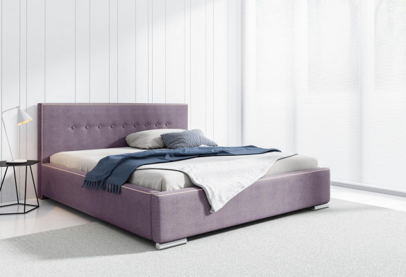 Bedframe Tweepersoonsbed Bed Echtelijk bed Bedden Gestoffeerd bed Slaapkamer Grijs Nieuw