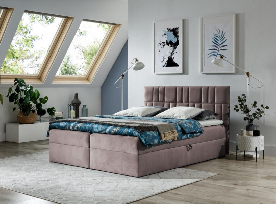 Tweepersoons boxspringbed bed met bedlade echtelijk bedden gestoffeerd bed rood nieuw
