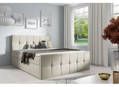 Bedbedlade boxspringbedslaapkamer stoffering ontwerp dubbel modern