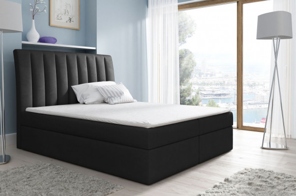 Echtelijk bed Bedframe Bed Bed met gestoffeerde polyester boxspringbed Tweepersoonsbed
