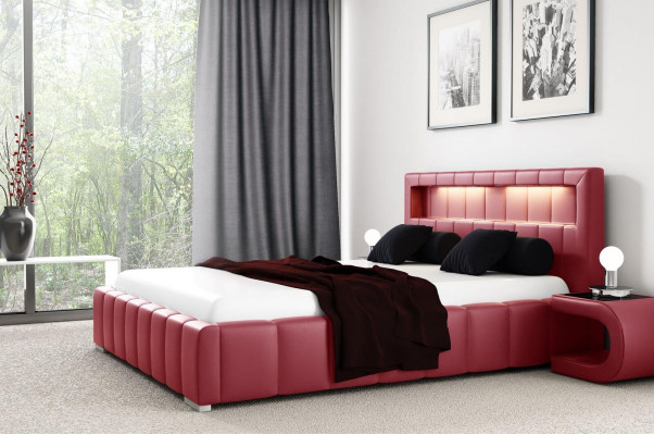 Bedframe gestoffeerd bed ontwerp dubbel hotel modern bed slaapkamer bedden nieuw