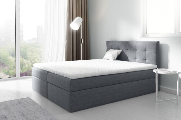 Echtelijk bed Bedden Gestoffeerd bed Boxspringbed Tweepersoonsbed Bed met opbergruimte Zwart