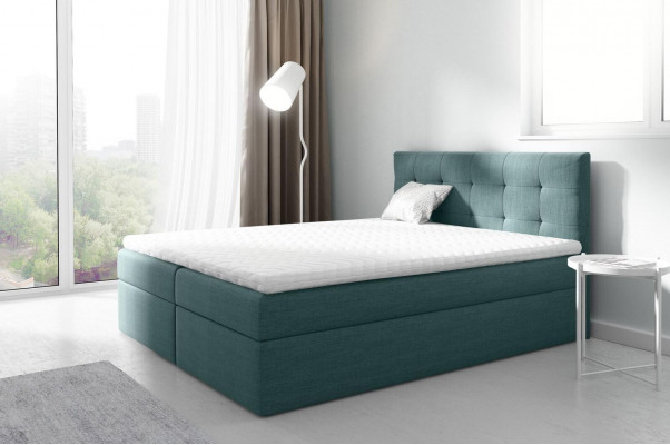 Echtelijk bed Bedden Gestoffeerd bed Boxspringbed Tweepersoonsbed Bed met opbergruimte Zwart