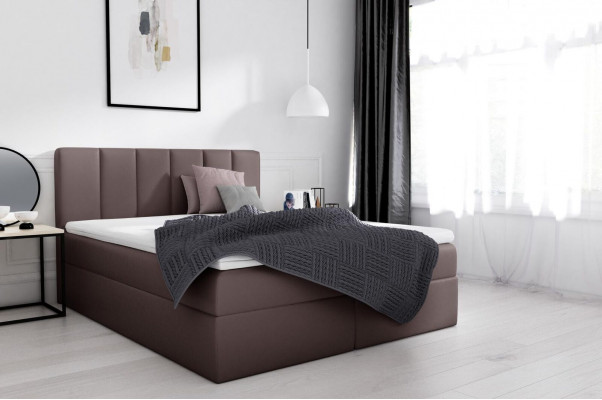 Boxspringbed Tweepersoonsbed Bed met opbergruimte Tweepersoonsbed Bedden Gestoffeerd bed Wit Nieuw