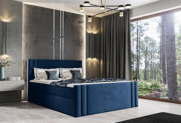 Bed slaapkamer bedden gestoffeerd ontwerp dubbel luxe 180x200 boxspring nieuw