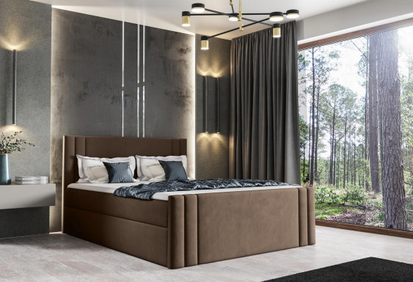 Bed slaapkamer bedden gestoffeerd ontwerp dubbel luxe 180x200 boxspring nieuw