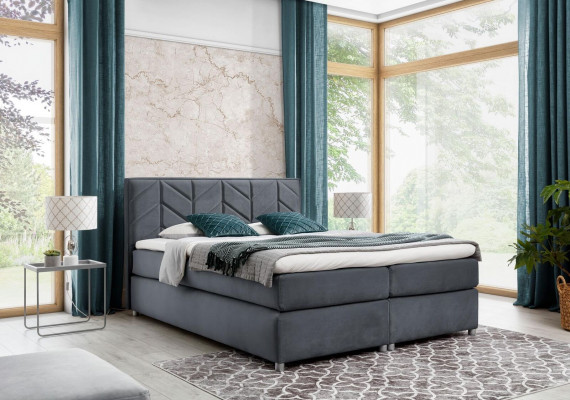 Bed Bedlade Boxspringbed Slaapkamer Bekleding Ontwerp Dubbel Hotel Modern