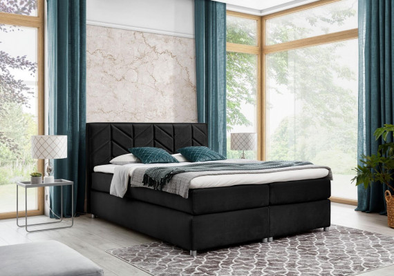 Bed Bedlade Boxspringbed Slaapkamer Bekleding Ontwerp Dubbel Hotel Modern