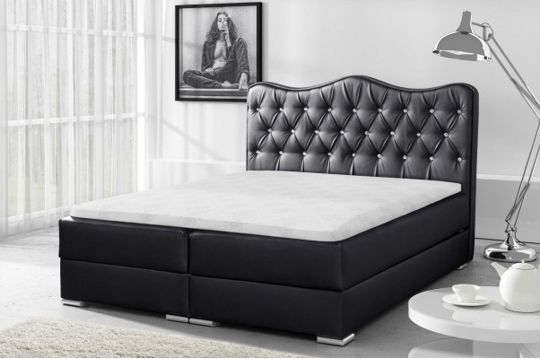 Tweepersoonsbed Bed Boxspringbed met opbergruimte tweepersoonsbed Bedden Gestoffeerd bed Rood Nieuw
