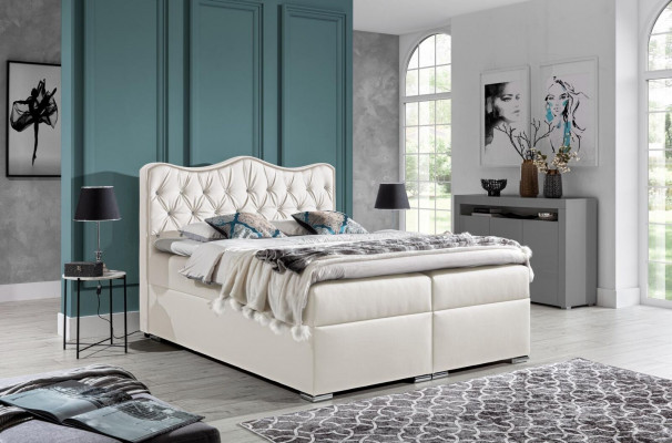 Tweepersoonsbed Bed Boxspringbed met opbergruimte tweepersoonsbed Bedden Gestoffeerd bed Rood Nieuw
