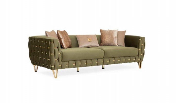 Luxe bankstel 3-delig set meubels bank bankstel compleet sets stof