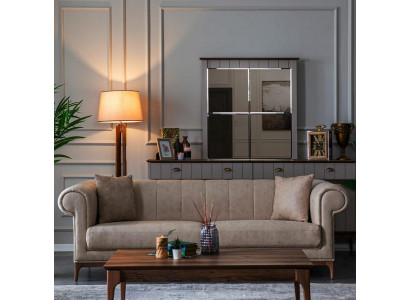 Driepersoons Beige Bank Bank Meubels Inrichting Banken Banken Woonkamer