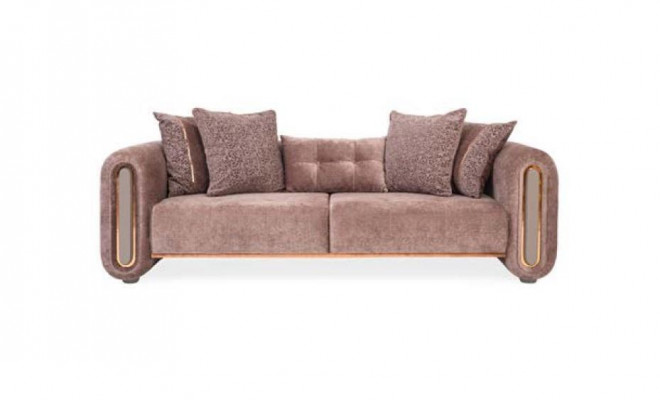 Luxueus bankstel Bruine bank Stoffen bank Bankstellen Bekledingsgroep 3+3+1