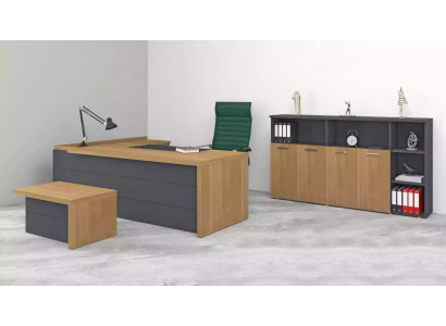 Werkkamer set bureau kasten salontafel kantoorinrichting