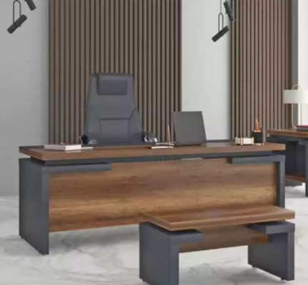 Bruin grijze bureau 220x90cm Luxe tafel Directiebureau Kantoor