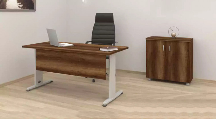 Compleet kantoormeubelset met kast, bureau, 2 delen
