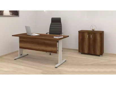 Compleet kantoormeubelset met kast, bureau, 2 delen