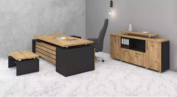 Designer kantoormeubilair Luxe thuiskantoor set Modern designer 3-delig.