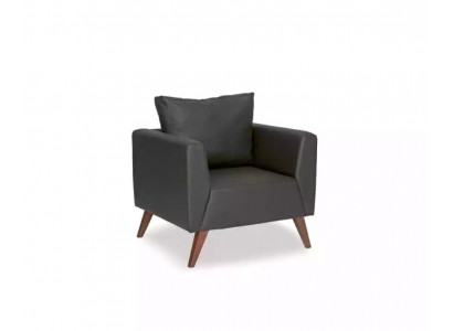 Zwarte fauteuil ontwerp gestoffeerde zitting kantoor thuis nieuw
