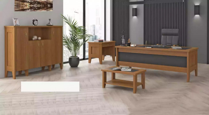 Complete kantoor bureau inrichting salontafel kast 4-delig