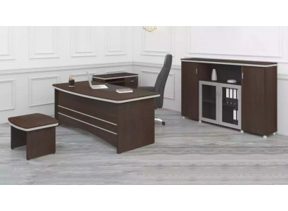 Modern kantoorset bureau kast bijzettafels Compleet 4-delig.