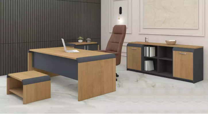 Grote werkkamerset Bureau Ladenkast salontafel Compleet