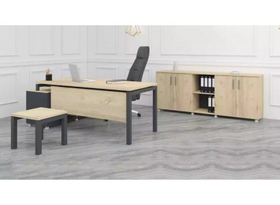 Luxe kantoorset Moderne houten meubelen Hoekbureau Kast Salontafel