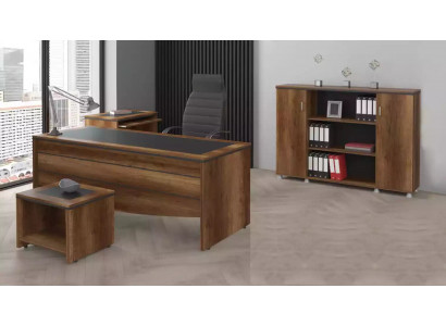 Luxe kantoormeubelen bureau werktafel thuiskantoor set 4-delig