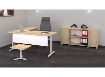 Hoekbureau Kantoor Werkkamer Modern Compleet Set Meubels 3-delig