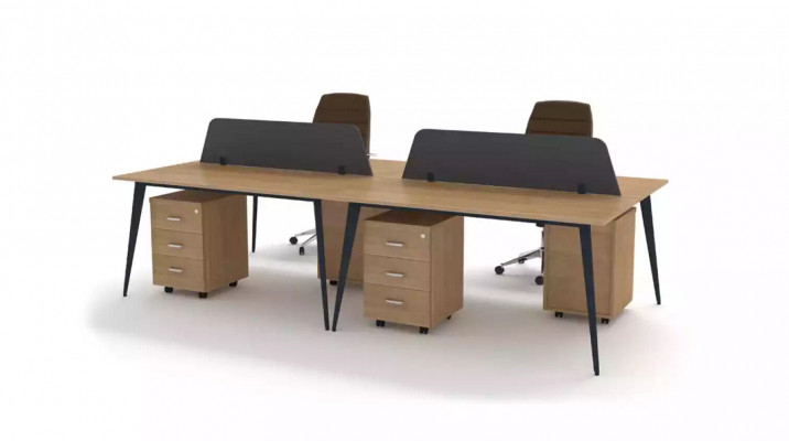 Grote bruine bureau werkplekmeubelen werkplekinrichting