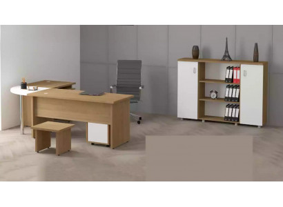 Licht kantoormeubilair set werkkamer bureau archiefkast tafel