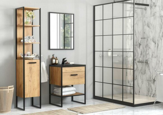 Ontwerp badkamermeubels Bad 5-delige set Garnituur Kast Wastafel