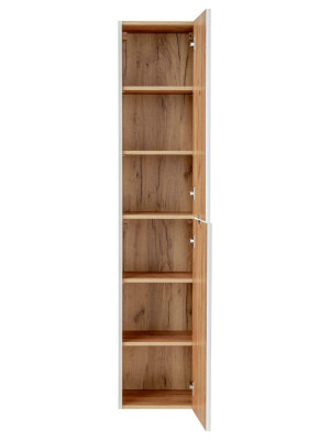 Badkamermeubelrek Badkamer hoge kast Badkamerkasten Planken Badkamer