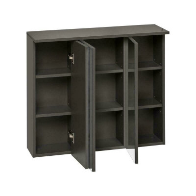 Spiegelkast Wandkast Badkamerkast met decoratie spiegel 80 cm LED