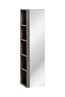 Badkamer hoge kast met spiegeldeur planken badkamermeubel