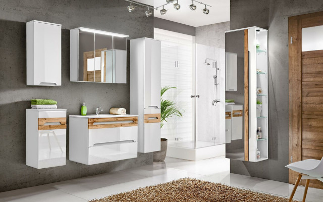 Ontwerp badkamer meubels bad 5-delige set decoratie badkamermeubels kast wasbak