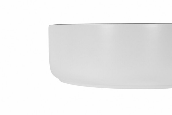 Ronde opzet wastafel zwart wit kom wastafel
