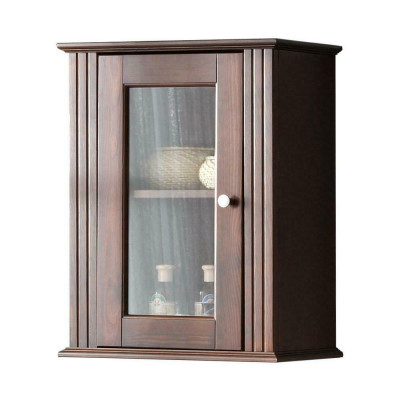 Apotheken badkamer badkamermeubel rek kast bruin kasten hout
