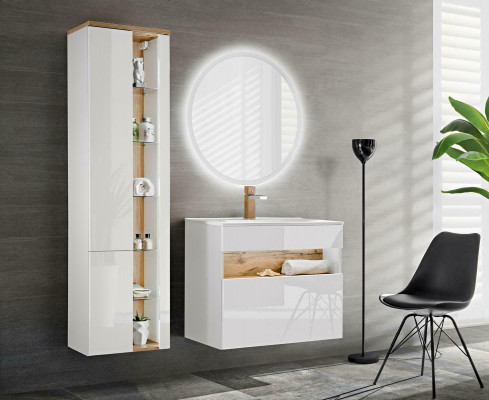 Ontwerp Badkamermeubelen Bad 3-delig Set Garnituur Kast Wastafel