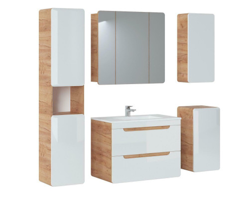 Ontwerp Badkamermeubels Bad 5-delig Set Garnituur Kast Verlichting