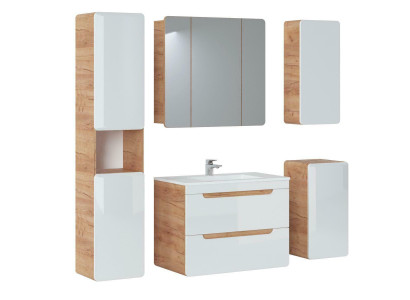 Ontwerp Badkamermeubels Bad 5-delig Set Garnituur Kast Verlichting