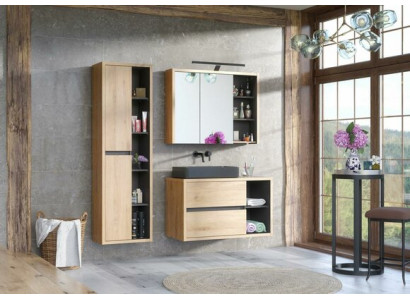 Ontwerp badkamermeubelen bad 3-delige set decoratie-garnituur kast wastafel